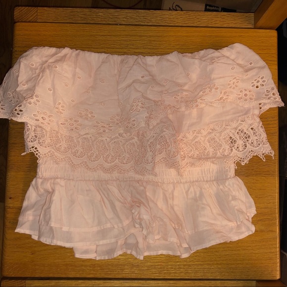 Charlotte Russe Tops - Pink floral strapless top